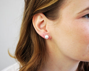 4-Pearl Lobe Wrap Earrings